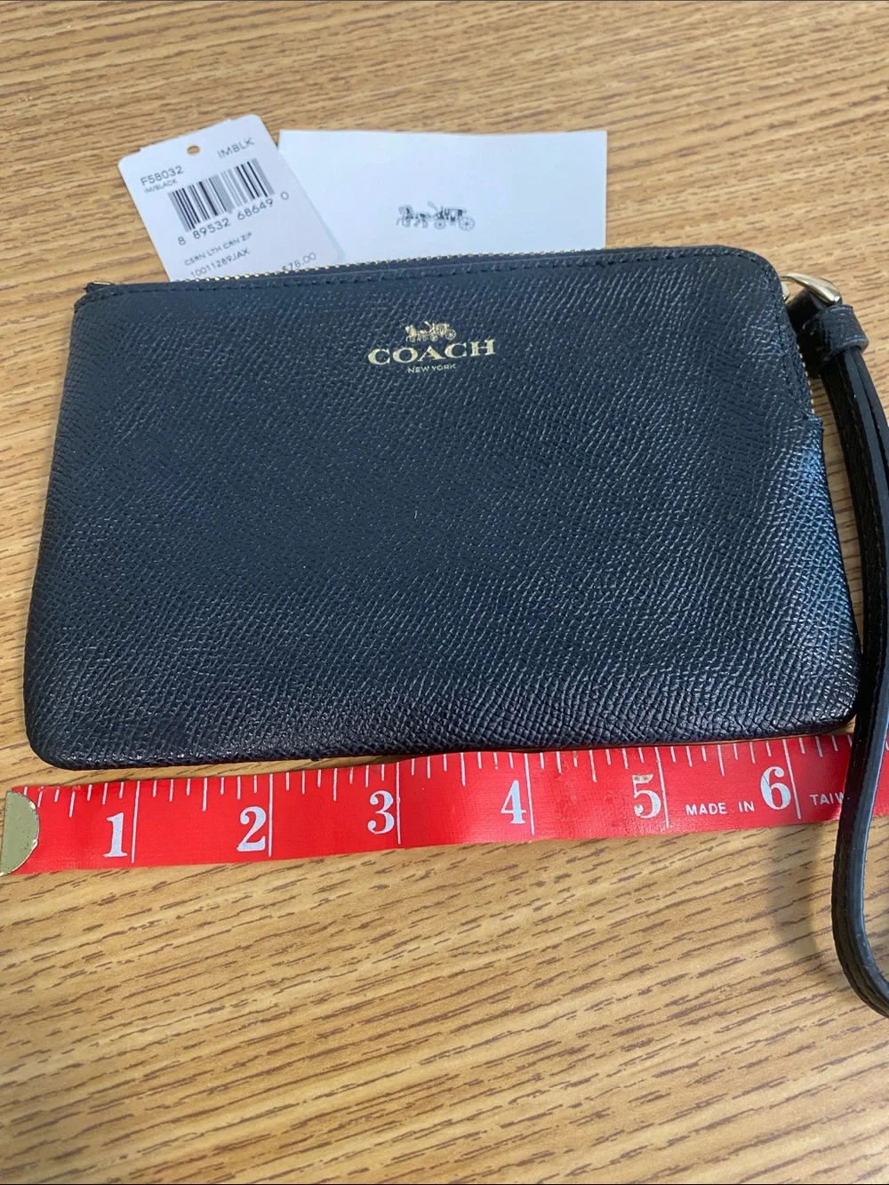 Coach compact saffiano